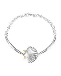 SS 14K 2T Sea Shell Bracelet