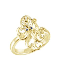 14K YG Octopus Ring