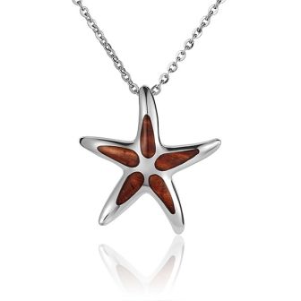 Koa Starfish Pendant