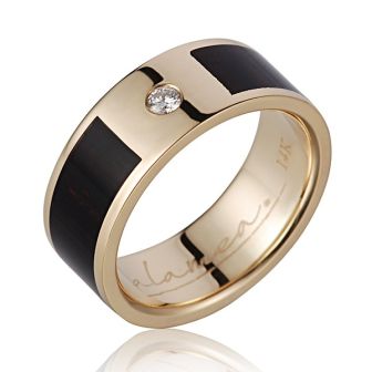 8mm Ebony Wood Ring