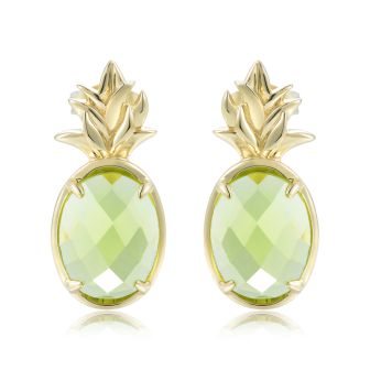 14K YG Pineapple Earrings