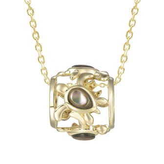 14KY Abalone Turtle Pendant