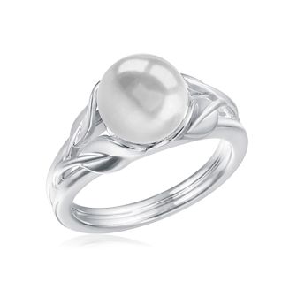 SS Fresh Water Pearl Ring #7
