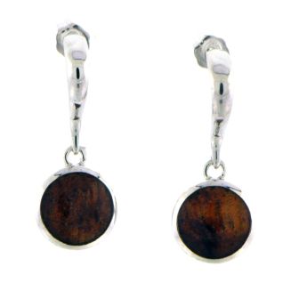 Koa Circle Post Earrings