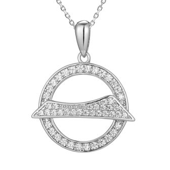 Pavé Oval Diamond Head Pendant