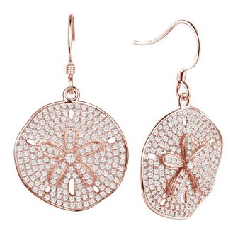 Pavé Plumeria Hook Earrings