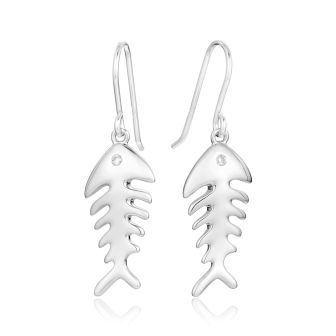SS Fish Bone Earrings