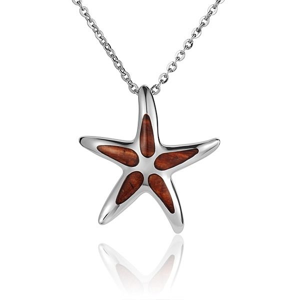 Koa Starfish Pendant